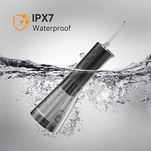 Water Flossers for Teeth, 300ML Cordless Water Flosser, Mornwell 3s Pressure Crescendo Oral Irrigator, Professional Rechargeable Portable Water Flosser 6