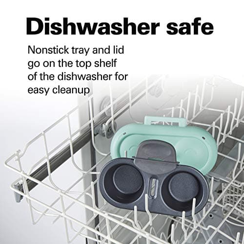 Hamilton Beach Sous Vide Style Electric Egg Bite Maker & Poacher with Removable Nonstick Tray, Makes 2 in Under 10 Minutes, Teal (25506) 6