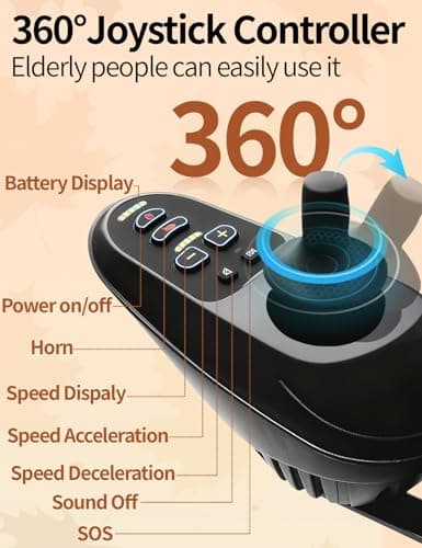 Electric Wheelchair with 20" Extra Wide Seat,20 Miles Long Range Foldable Electric Wheelchair,330 lbs Capacity Electric Wheelchairs for Adults,500W Dual Motor All Terrain Electric Wheelchairs,Orange 9