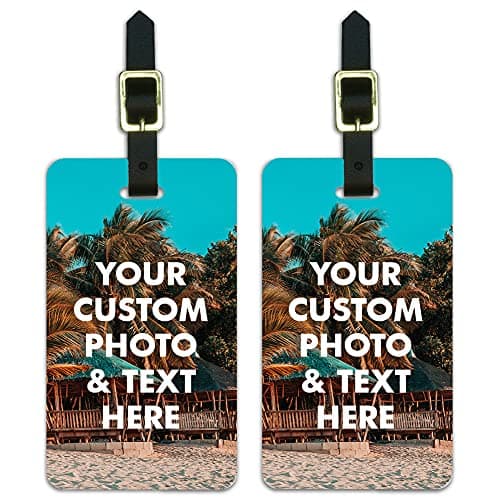 Graphics and More Self-EEZ(TM) Custom Personalized Luggage Tag Set