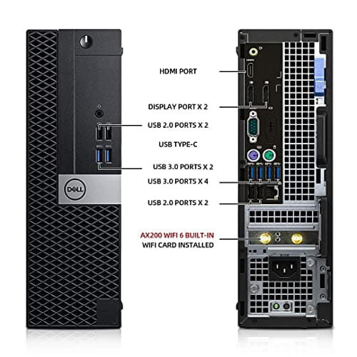 Dell OptiPlex 5050 Desktop Computers with 24" Monitor PC Bundle,Intel i7-6700 3.4GHz,32GB DDR4 Ram New 512GB M.2 NVMe SSD,Intel AX200 Built-in WiFi 6,Bluetooth 5.2,HDMI,Windows 11 Pro (Renewed) 2