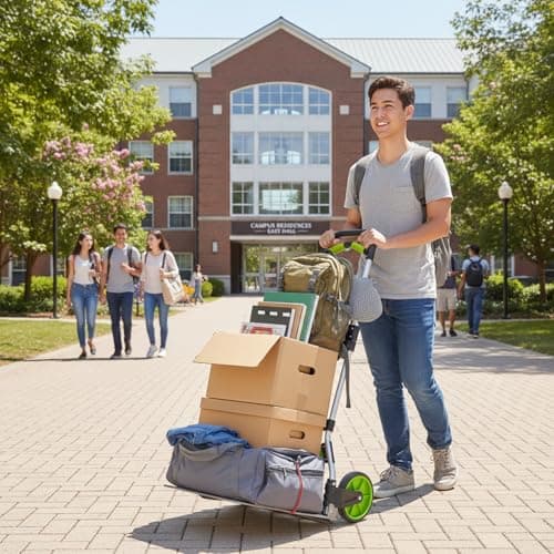 Leeyoung Folding Hand Truck and Dolly,309 lb Capacity Aluminum Portable Cart with Telescoping Handle and PP+EVA Wheels 6