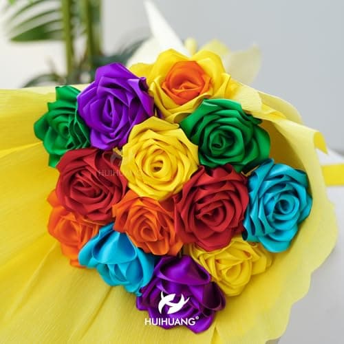 HUIHUANG 1-1/2 inch Satin Ribbon Assortment Colored Hair Ribbons for Sewing Gift Wrap Double Face Satin Ribbon for Crafts, Hair Bows 20 Colors with 2 Yards Each, Total 40 Yards Per Package 6