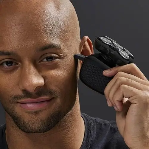 Remington XR7000 Balder Pro Rotary Shaver Rechargeable Waterproof Electric Razor for Men Cordless Lithium Power 5 Dual Track Flexing Heads and Pop-Up Trimmer Black 13