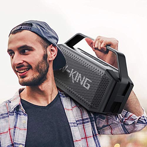 W-KING Loud Portable Bluetooth Speaker, 100W Max Waterproof Speakers Bluetooth Wireless/60W Exlarge Deep Bass Radiator/2 Subwoofer/2 Pairing/40H/TF/AUX/EQ, IPX6 Party Big Large Outdoor Speaker Boombox 8