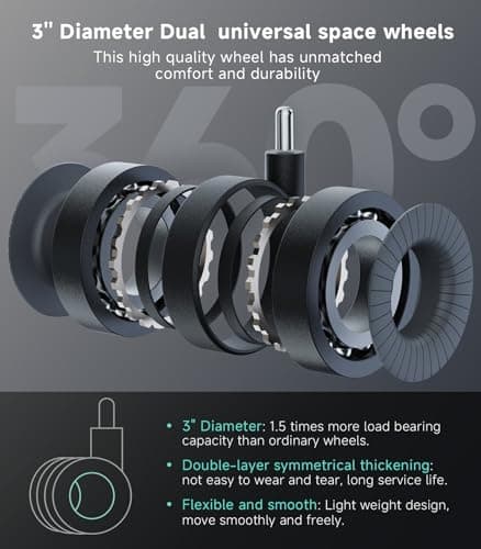 Big and Tall Office Chair with Wide Area Armrest, 600LBS PU Leather Executive Chair, Adjustable Lumbar Support 3'' Double Space Wheel, Managerial Home Desk Heavy Duty Office Chair (Brown-A) 5