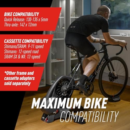 ELITE SRL Direto XR Black Bike Trainer, Interactive, 24% Simulated Gradient, Electronic Resistance, Compatible with Gravel, Mountain, City Bikes 7