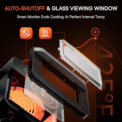 Nuwave Brio 15.5Qt 10-IN-1 Air Fryer Rotisserie Oven, XL Family Size, Even & Crisp AirFry, Reheat, Roast, Dehydrate for Quick Meals, 50°-425°F Control, 100 Presets & 50 Memory, Dishwasher-Safe, 1800W 8