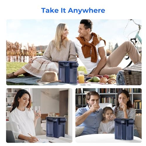 Waterdrop Compact Electric Water Filter Pitcher, 200-Gallon Rechargeable Instant Powerful Dispenser, NSF/ANSI 42&53&401, Reduce PFOA/PFOS, Lead, Chlorine, 14-Cup, Blue, with 1 Filter, NOT Reduce TDS 8