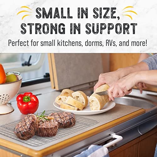 Checkered Chef Cooling Rack for Cooking and Baking - 8” x 11 ¾" Set of 2 Stainless Steel, Oven Safe Grid Wire Cookie Cooling Racks 8