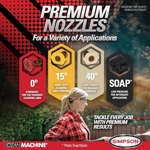 Simpson Cleaning 2900 PSI Gas Pressure Washer, 2.4 GPM Power Washer with Siphon Hose and 25-Foot HyFlex Hose, Clean Machine, 49-State (CM61455) 6