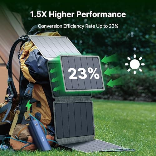 Autel 36W Solar Panel with 15,000mAh Power Bank, High-Efficiency Foldable Solar Panel with Fast Charging LiFePO4 Battery Kit for Outdoor Camping, Hiking, Fishing, and Traveling (Elegant Gift Box) 8