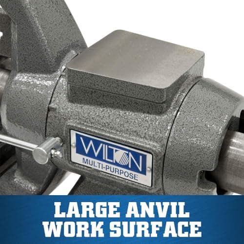 Wilton Multi-Purpose Bench Vise, 5-1/2" Jaw Width, 5" Max Jaw Opening, 2-3/4" Throat (Model 550P) 7