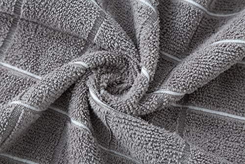 Microfiber Dish Towels - Soft, Super Absorbent and Lint Free Kitchen Towels - 8 Pack (Lattice Designed Gray Colors) - 26 x 18 Inch 8