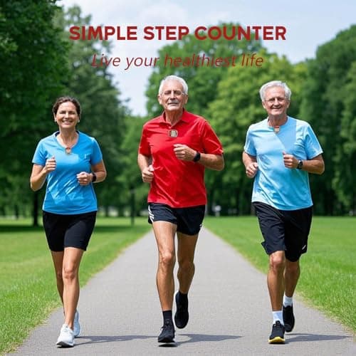 PINGKO Best Pedometer for Walking Accurately Track Steps Multi-Function Portable Sport Pedometers Step/Distance/Calories/Counter - Red… 9