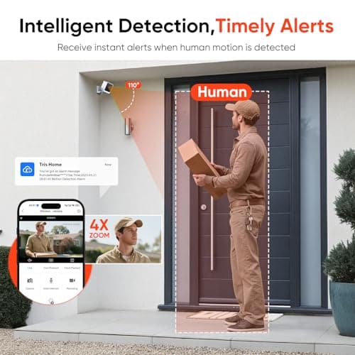 Window Camera, 3MP 2K Home Security Camera for Indoor Glass Monitoring, 2.4GHz & 5GHz WiFi Wireless, AI Color Night Vision, Human & Motion Detection, 24/7 Recording, Easy & Quick Window Mount (1 Pack) 7