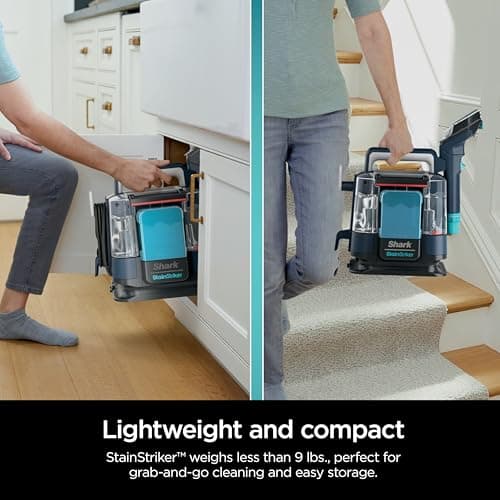 Shark StainStriker Portable Carpet and Upholstery Cleaner - Spot, Stain, & Odor Eliminator - Carpet, Area Rug, Couch, Upholstery and More, Navy, PX204 7