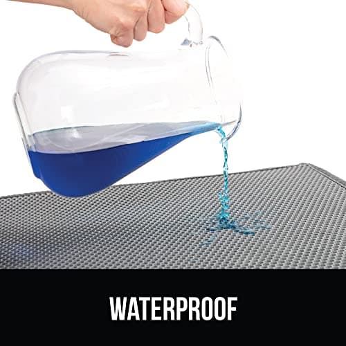 GORILLA GRIP Honeycomb Cat Mat, Traps Litter, Two Layer Trapping Kitty Mats, Less Waste, Soft On Paws, Indoor Box Supplies and Essentials, Feeding Trap, Water Resistant, 24x15 Slate Gray 6