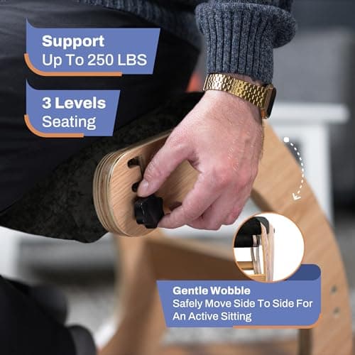 NYPOT Ergonomic Kneeling Chair - Adjustable Knee Chair for Posture - Rocking Stool for Desk - Back Pain Relief and Support for Home and Office 6