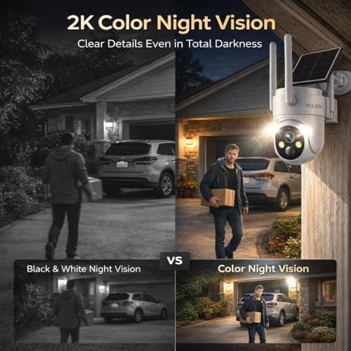 SOLIOM 4G LTE Cellular Security Camera, No WiFi Security Camera for Remote Areas, Solar Powered Wireless Outdoor Camera, 2K Color Night Vision, 360° Pan & Tilt, PIR Motion Detection, Off-Grid S90 6