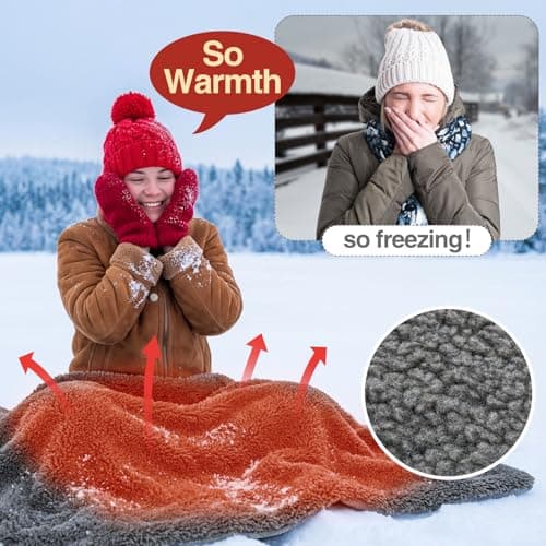 Teecyhooo Large Self Heating Cat Dog Pad Mat 59''x27.5'' Non Electric Jumbo Washable Heated Thermal Sleeping Blankets for Adult Pet Bed Gifts Safe Use Indoor Outdoor Camping Furniture(Gray) 6