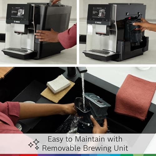 Bosch 800 Series Fully Automatic Espresso and Coffee Machine – 36 Drinks with Coffee World, Cold Brew, Double Cup, Integrated Milk Container, Smart Features, in Stainless Steel TQU60703 9