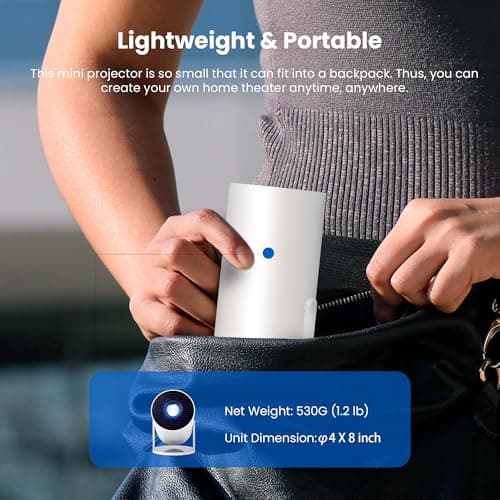 [Auto Keystone]HY300Pro Portable Mini Projector with Wi-Fi Bluetooth USB HDMI, Full HD 1080P 4K Support, Built-in Android Netflix & YouTube Ready, Home movie theater, Kids Gift,Phone & PC Mirroring 7