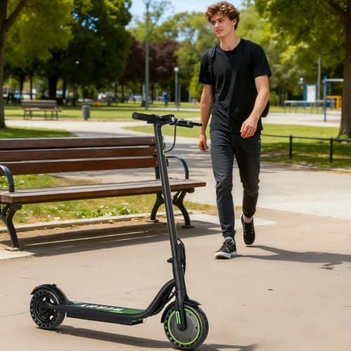 WERHY Electric Scooter, 350W/500W Powerful Motor, 19/22 MPH Max Speed, 15/23 Miles Range, Lightweight Foldable Kick Scooter with Dual Braking Systems, Smart APP 9