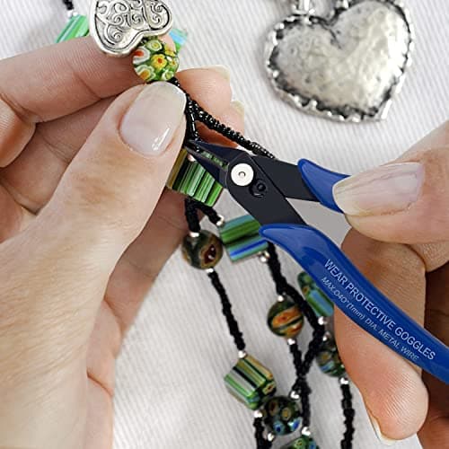 Small Wire Cutters 10 Pack- KAIHAOWIN 170 Wire Flush Cutters Wire Clippers Nippers Clean Cut Pliers Side Cutter Diagonal Cutting Pliers for Electronic Floral Heating Wire Model Sprue Soft Copper, Blue 5