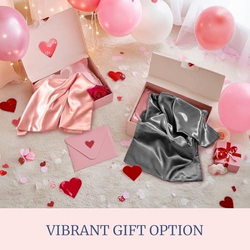 BEDELITE Satin Pillowcase for Hair and Skin, Super Soft and Cooling Similar to Silk Pillow Cases 2 Pack with Envelope Closure, Gift for Women Men(20"x30" Queen Size, Dark Grey) 6