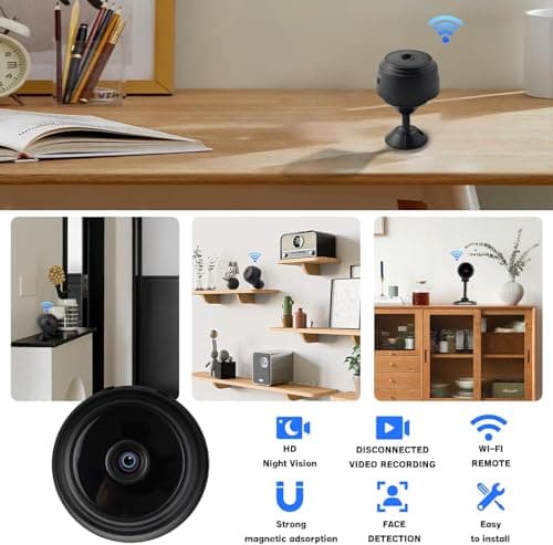 Bagandcute Hidden Cameras -Nanny Cam -WiFi Wireless -1080P HD Security Camera-Best Mini -Car Cameras for Surveillance-Surveillance Camera with Motion Detection and Night Vision,App Control 5