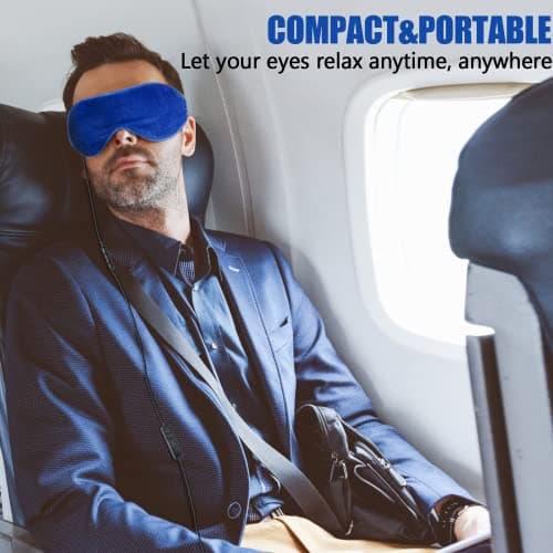 Heated Eye Mask, Dry Eye Mask Heat Eye Compress with Flaxseed, Warm Eye Compress Heating Pad with Temperature Timer Control for Sleep, Blepharitis, Dark Circles, MGD, Puffy Eyes 7