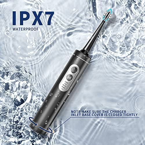 SHUBIGGE Electric Toothbrush with Water Flosser, 3 in 1 Electric Toothbrush with 4 Modes, Toothbrush and Water Flosser Combo for Adults, Water Flosser Portable for Travel and Home 5