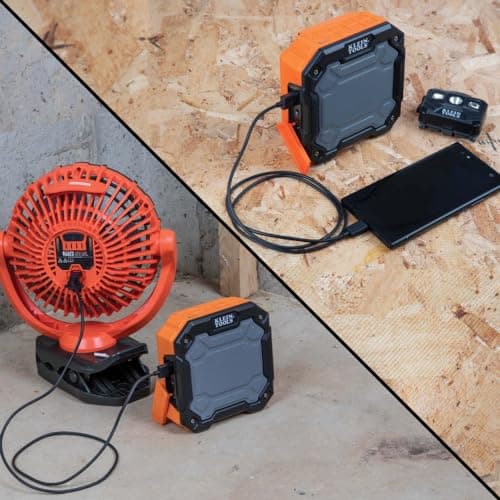 Klein Tools AEPJS3 Bluetooth Jobsite Speaker With Magnet and Hook, 20-Hr Run Time, Charge Via USB A or C, Pair Multiple Speakers via Broadcast, Hands Free Capable 5