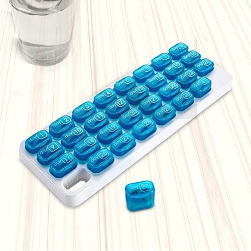 Deke Home - Pill Holder, 31 Daily Compartments Pill Dispenser, Cute Pill Organizer for Medication Management, Travel-Friendly and Durable Design, Ideal for Vitamins, Supplements, and Pills 4