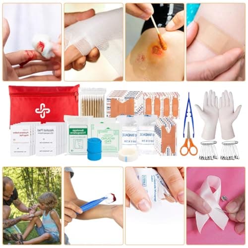 Survival Kit, 250Pcs Survival Gear First Aid Kit with Molle System Compatible Bag and Emergency Tent, Emergency Kit for Earthquake, Outdoor Adventure, Hiking, Hunting, Gifts for Men Women 7