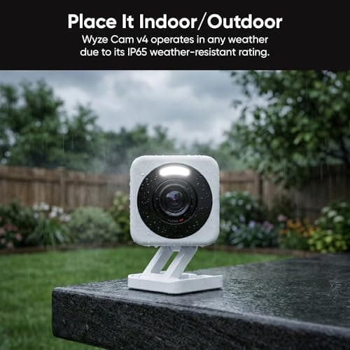 WYZE Cam v4 (Latest Model), 2.5K AI Security Camera, Indoor/Outdoor Cameras for Home Security, Baby Monitor & Pet Camera, Vibrant Color Night Vision, No Subscription Required, Free Expert Help 7