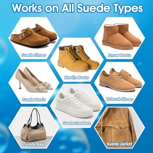 Nanoxa Suede Cleaner, 6.76 fl oz Suede and Nubuck Shoe Cleaner with Brush & Towel, No-Rinse Foam Shoe Cleaning Kit, Removes Dirt and Stains for Suede, Nubuck, Leather, Boots, Sneaker, etc 5