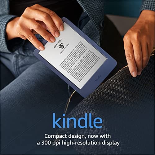 Amazon Kindle – The lightest and most compact Kindle, with extended battery life, adjustable front light, and 16 GB storage – Denim 7