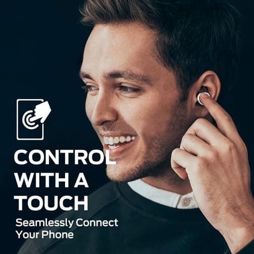 Monster Clarity 101 AirLinks Wireless Earbuds, Bluetooth 5.0 in-Ear Headphones with Charging Case, Stereo Earphones Deep Bass Sound, IPX5 Waterproof, Built-in Mic, Clear Call, Secure Fit for Sports 6