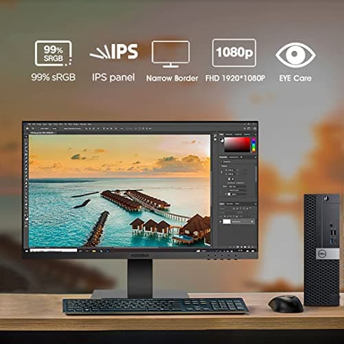 Dell OptiPlex 5050 Desktop Computers with 24" Monitor PC Bundle,Intel i7-6700 3.4GHz,32GB DDR4 Ram New 512GB M.2 NVMe SSD,Intel AX200 Built-in WiFi 6,Bluetooth 5.2,HDMI,Windows 11 Pro (Renewed) 5