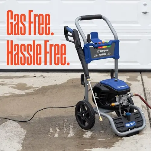Westinghouse WPX3000e Electric Pressure Washer, 3000 Max PSI and 1.76 Max GPM, Induction Motor, Onboard Soap Tank, Spray Gun and Wand, 5 Nozzle Set, for Cars/Fences/Driveways/Homes/Patios/Furniture 7