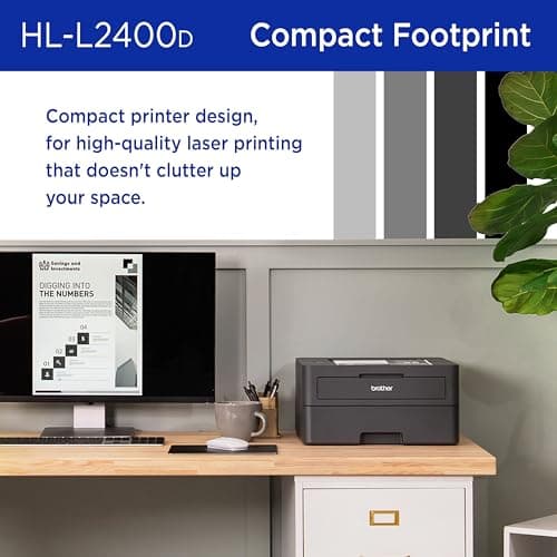 Brother HL-L2400D Compact Monochrome Laser Printer, USB Required (Cable not Included), Black & White Output | Includes Refresh Subscription Trial(1), (Renewed Premium) 6