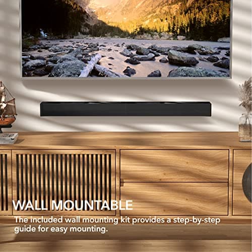 LARKSOUND Sound Bar for TV, Surround Sound System, TV Speaker Soundbar with Bluetooth/HDMI ARC/Optical/AUX/USB, 31 Inch 6