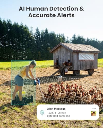 CAMSTRO 4G LTE Cellular Solar Security Camera Wireless Outdoor, 2K Camera No WiFi Needed with SIM Card, 360° Full View, PIR Motion Detection & Siren, 2 Way Talk, Color Night Vision, IP66 5