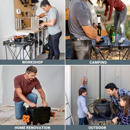 Worx WX066 Sidekick Folding Work Table, Portable All-in-one Work Bench 11