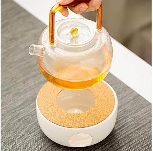 KiaoTime Ceramic Teapot Warmer, Tea Warmer for Glass Teapot, cast Iron teapot Stainless Steel, Ceramic Teapot, Tea Kettles,and Other heatproof Dish Warming Use 8