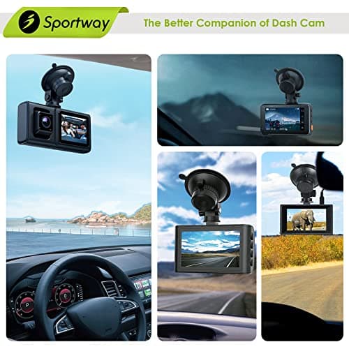 Sportway S504 Suction Cup Dash Cam Mount Holder (5th Gen) with 4pcs 360 Rotating Joints for Apeman Ssontong Biuone iZEEKER HaHoco and Most Other Car Dash Cameras 6