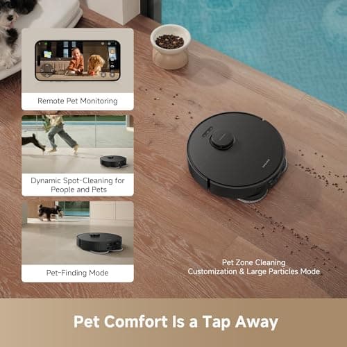 DREAME L40s Ultra AE Robot Vacuum and Mop Combo, 19,000Pa Suction, Self Emptying Dust Box, Flexible Mop & 167℉ Self Cleaning Washboard, Diverse Brush Selection, All-in-One Station, Auto Refill 9