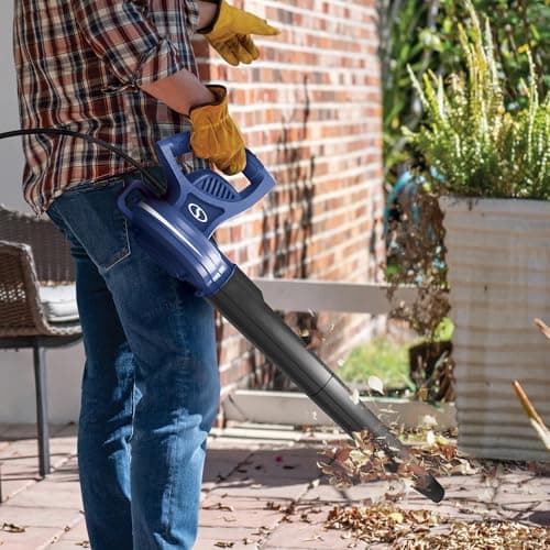 Sun Joe Corded Electric Leaf Blower Machine, 155 MPH, 260 CFM, 6-Amp Motor, Blue - Portable and Lightweight Gardening Equipment for Yard Care and Lawn Maintenance, SBJ597E-SJB 8